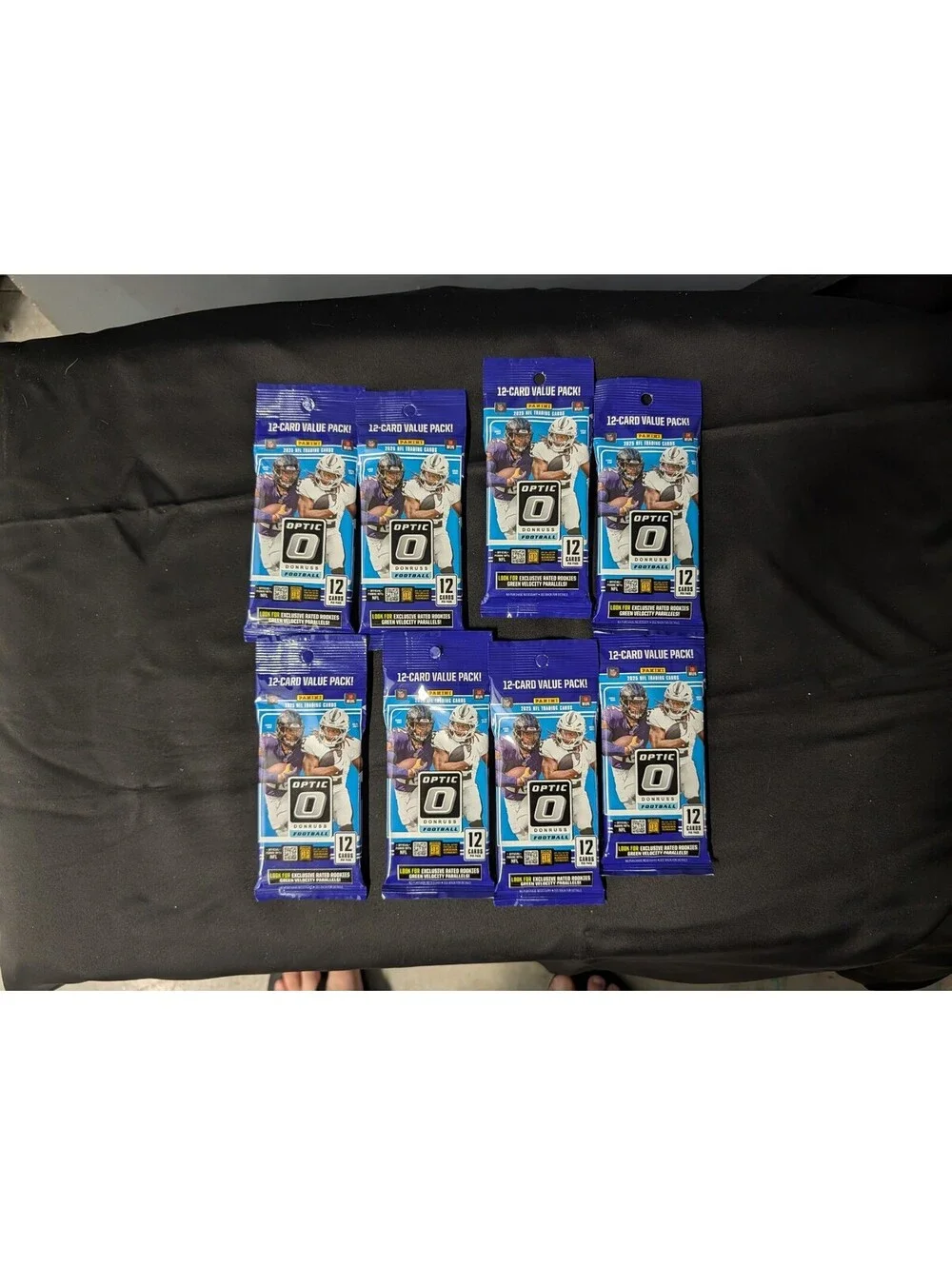 2025 Panini Donruss Optic NFL 12-Card Value Pack Trading Cards Set of 8
